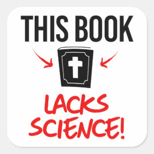 Dit boek mist wetenschap vierkante sticker