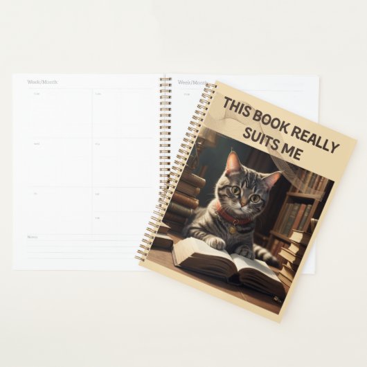 Dit boek past echt bij mij Funny Cat Planner (Display)
