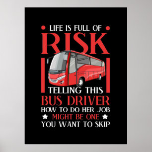Dit busstuurprogramma vertellen hoe poster