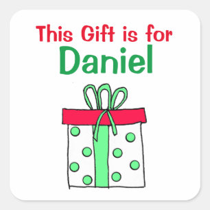 Dit cadeau is bedoeld voor persoonlijke cadeautjes vierkante sticker