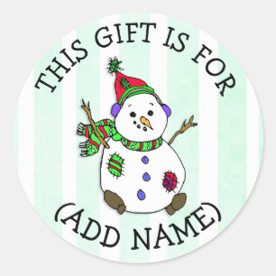 Dit cadeautje is voor (Naam toevoegen) CadeauLabel Ronde Sticker