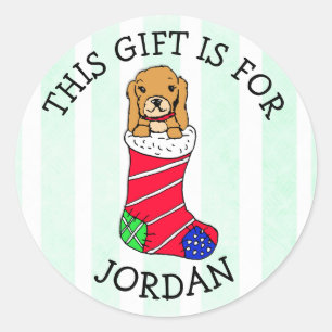 Dit cadeautje is voor (Naam toevoegen) CadeauLabel Ronde Sticker