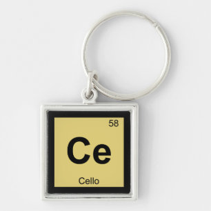 Dit - Cello Muziekinstrument Chemie Periodiek Syst Sleutelhanger