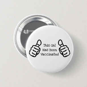 "Dit gal is gevaccineerd" duimen Button