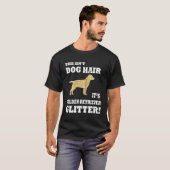 Dit geitenhondenhaar is zijn gouden retriever glit t-shirt (Voorkant volledig)