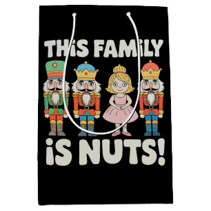 Dit gezin is noten Kerstmis Notenkraker Xmas Medium Cadeauzakje