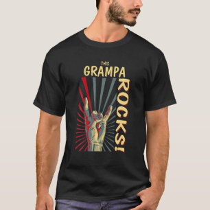 Dit Grampa Rocks Retro concert 70S 80S Fu T-shirt