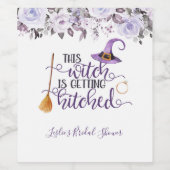 Dit heks wordt getrouwd Wijnetiket Wijn Etiket (Enkel label)