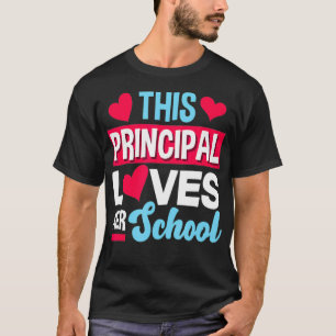 Dit hoofd houdt van haar schoolleraar Funny Prin T-shirt