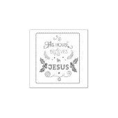 Dit Huis gelooft in Jezus Rubber Stamp Rubberstempel (Afrduk)