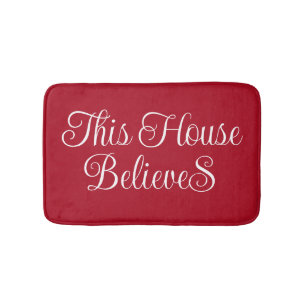 Dit Huis Gelooft Rode & Witte Kerst Badmat