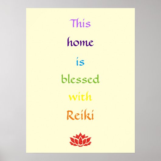 Dit huis is gezegend met Reiki Poster (Voorkant)