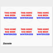 Dit huis is overwinterd ronde sticker (Vel)