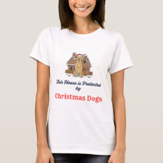 🏠 Dit huis wordt beschermd door Kersthonden T-shirt