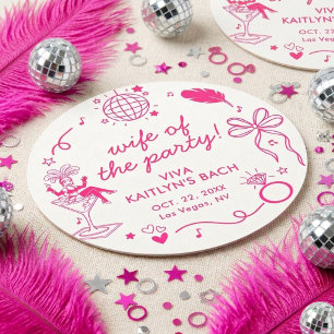 Dit Huwelijk Is Een Showgirl Bachelorette Feest Fa Ronde Kartonnen Onderzetter