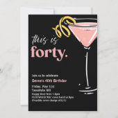 Dit is 40, veertig, verjaardag, volwassen feest, kaart (Voorkant)