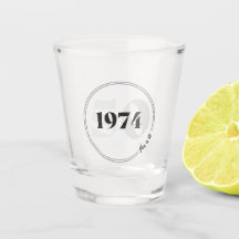 Dit is 50 1974 Shot Glass.Birthday of Jubileum