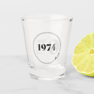 Dit is 50 1974 Shot Glass.Birthday of Jubileum Glas