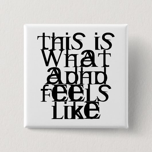 Dit is ADHD Vierkante Button 5,1 Cm (Voorkant)