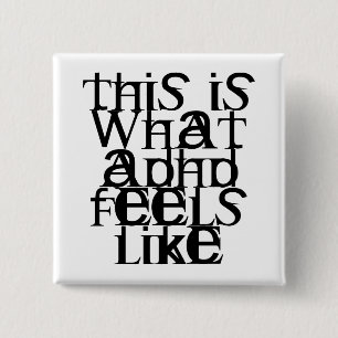 Dit is ADHD Vierkante Button 5,1 Cm