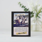 Dit is Amerika houdt het vrij! Briefkaart (Staand voorkant)