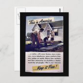 Dit is Amerika houdt het vrij! Briefkaart (Voorkant / Achterkant)