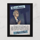 Dit is Amerika houdt het vrij! Briefkaart (Voorkant)