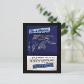 Dit is Amerika houdt het Vrij! Briefkaart (Staand voorkant)