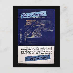 Dit is Amerika houdt het Vrij! Briefkaart