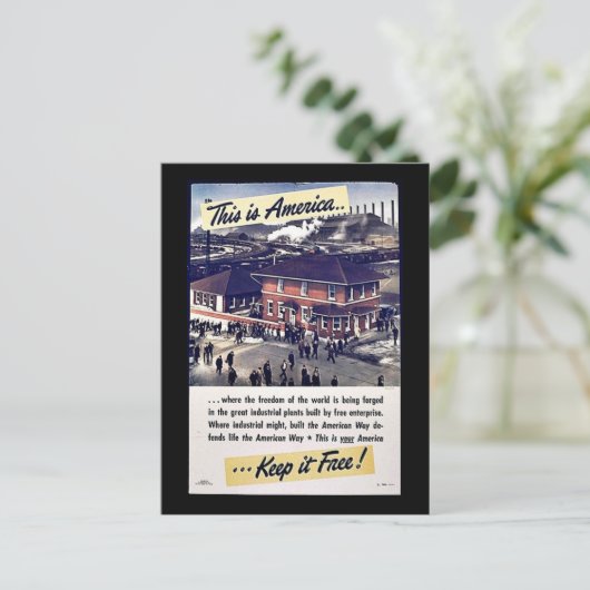 Dit is Amerika houdt het vrij! Briefkaart (Staand voorkant)