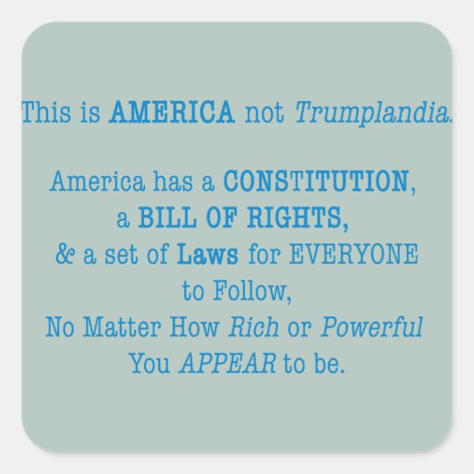 Dit is Amerika Vierkante Sticker (Voorkant)