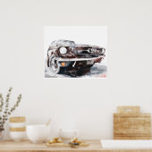 Dit is Black Sunshine:  Mustang Car Art Poster (Keuken)