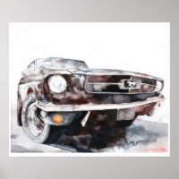 Dit is Black Sunshine: Mustang Car Art