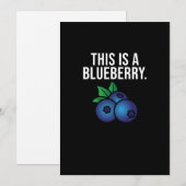 Dit Is Blauwe Bes Schattig Blauwe Bessen Eter Bes Bedankkaart (Voorkant / Achterkant)