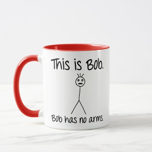 Dit is Bob, Knock Knock, Bad Joke, grappige koffie Mok (Links)