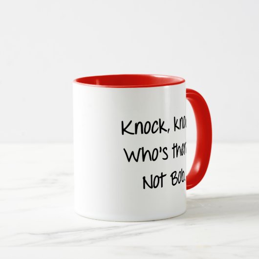 Dit is Bob, Knock Knock, Bad Joke, grappige koffie Mok (Voorkant rechts)