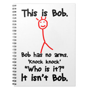 Dit is Bob — Knock Knock Jokes — Bob Jokes Mem Notitieboek