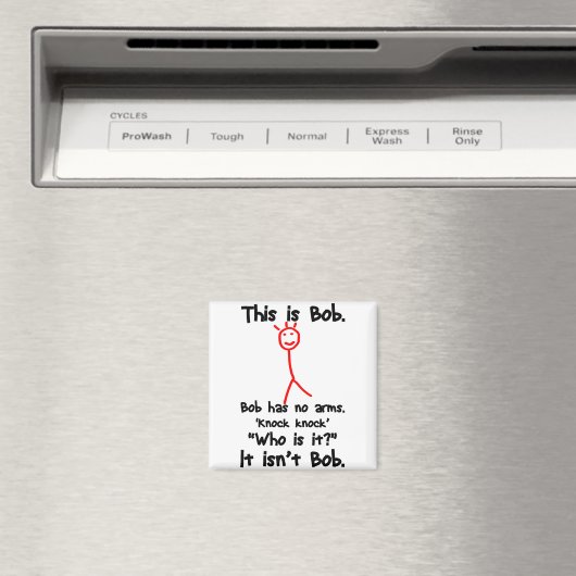 Dit is Bob — Knock Knock Jokes — Bob Jokes Memes Magneet (Insitu (Vaatwasser))
