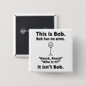 Dit is Bob Vierkante Button 5,1 Cm (Voorkant /achterkant)