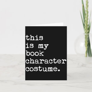 Dit is Boek Personage Kostuum Halloween Grappig Kaart