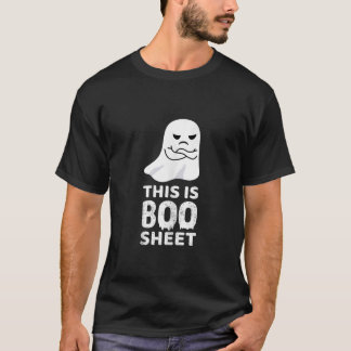 Dit is boekenblad boze geest luie halloween party t-shirt
