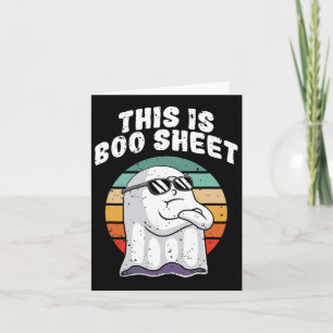 Dit is boekenblad leuk Halloween kostuum spook woo Kaart