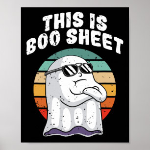 Dit is boekenblad leuk Halloween kostuum spook woo Poster