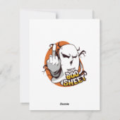 Dit is Boo Sheet Funny Halloween Gezegden - Ghost Feestdagenkaart (Achterkant)