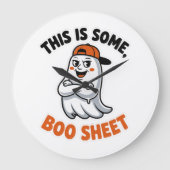 Dit is Boo Sheet Ghost Groovy Halloween Costuum Grote Klok (Voorkant)