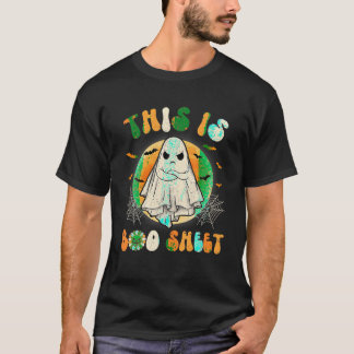 Dit is Boo Sheet Ghost Retro Halloween Costume Fu T-shirt