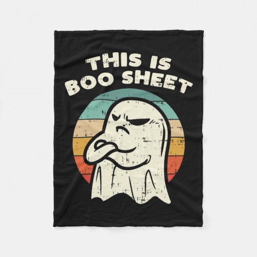 Dit is Boo Sheet Ghost Retro Halloween Costume Me Fleece Deken (Voorkant)
