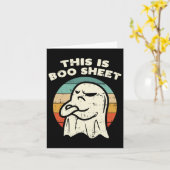 Dit is Boo Sheet Ghost Retro Halloween Costume Me Kaart (Gele Bloem)