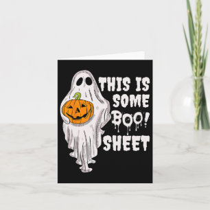 Dit is Boo Sheet Ghost Retro Halloween Costume Me Kaart