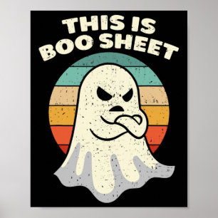 Dit is Boo Sheet Ghost Retro Halloween Costume Me Poster